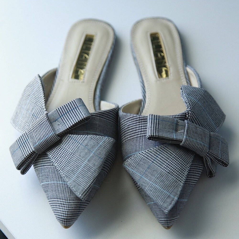 Patterned Lilliana Pointed Toe Mules